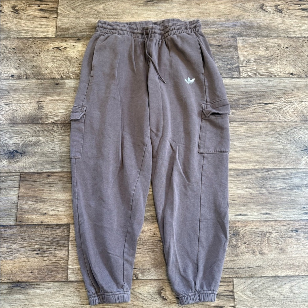 Adidas Taupe Brown Jogger Cargo Sweatpants - Picture 2 of 7